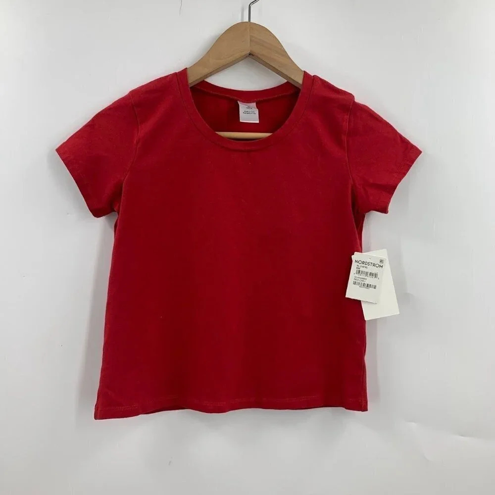 Nordstroms Girls Classic Organic Cotton‎ Short Sleeve Baby Tee Size XL NWT